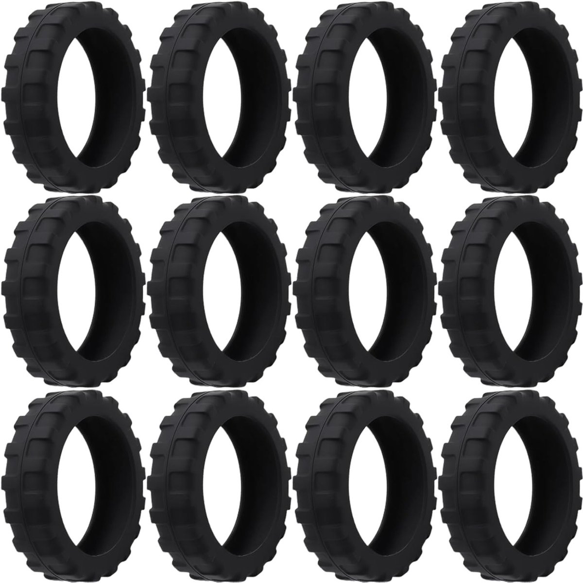 Set van 12 Bagagewielhoezen, 5.5 cm x 5.5 cm, Bescherming tegen Stof en Krassen, Ideaal voor Handbagage, Duurzaam en Functioneel