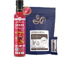Herbamina Koffie met Inuline & Bromelaïne - 30 Sachets (90 g) + Zühre Ana Kekre Termojenik Mix Hibiscus & Papaya 250 ml