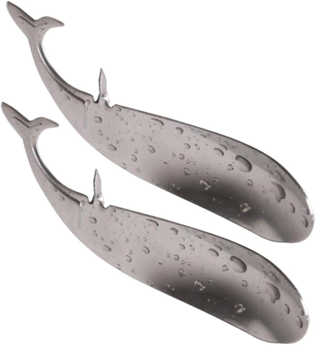 Passievrucht Lepel - Fruit Gereedschap - Keuken Hulpje - Walvis Ontwerp - 2 Stuks - Zilver