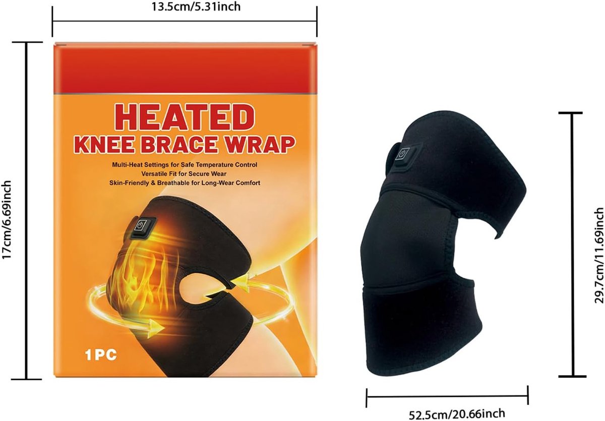 Verwarmde Knie Massager | Draagbare Verwarmende Knieband,2 Trillingsstanden Been Massage | Voor Mannen Vrouwen Senioren Winter Kou Verlichting — cadeau in Cadeau-ideeën - foto 7