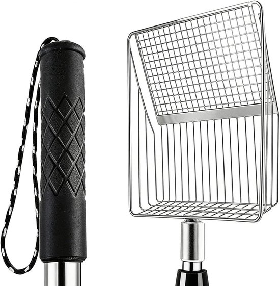 Haaientanden Zeef - Metaaldetector Schep - Schelpen Vinden - Verstelbare Uitschuifbare Steel - 58-105 cm - Enkel attribuut van Merkloos	 — afbeelding 5