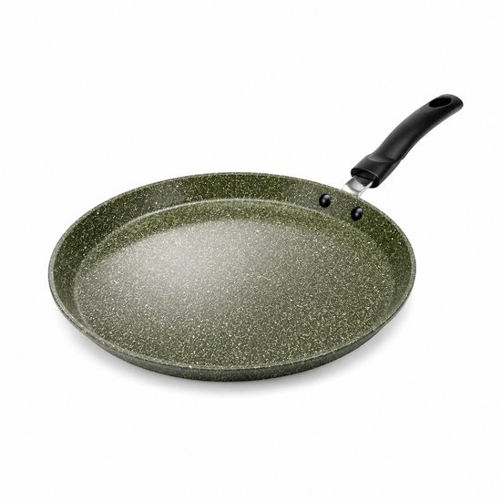 TVS ECO OK Keramische Crêpe- en Pannenkoekenpan - PFAS-vrij - BPA-vrij - Ø25cm - Inductie - 100% gerecycled - Made in Italy - 5 jaar garantie - Groen