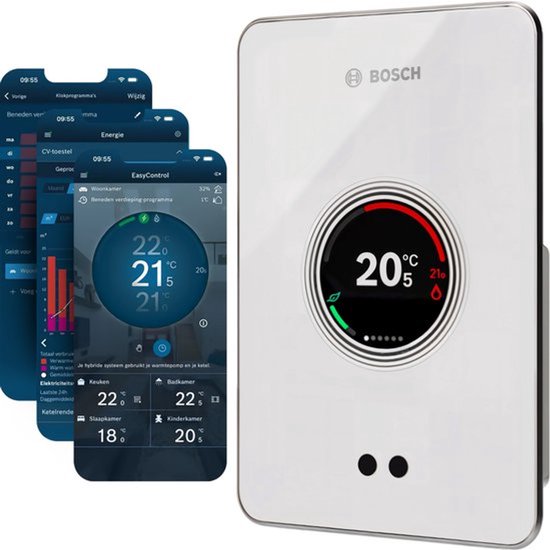 Bosch EasyControl slimme thermostaat wit + Nefit Bosch EasyControl adapter