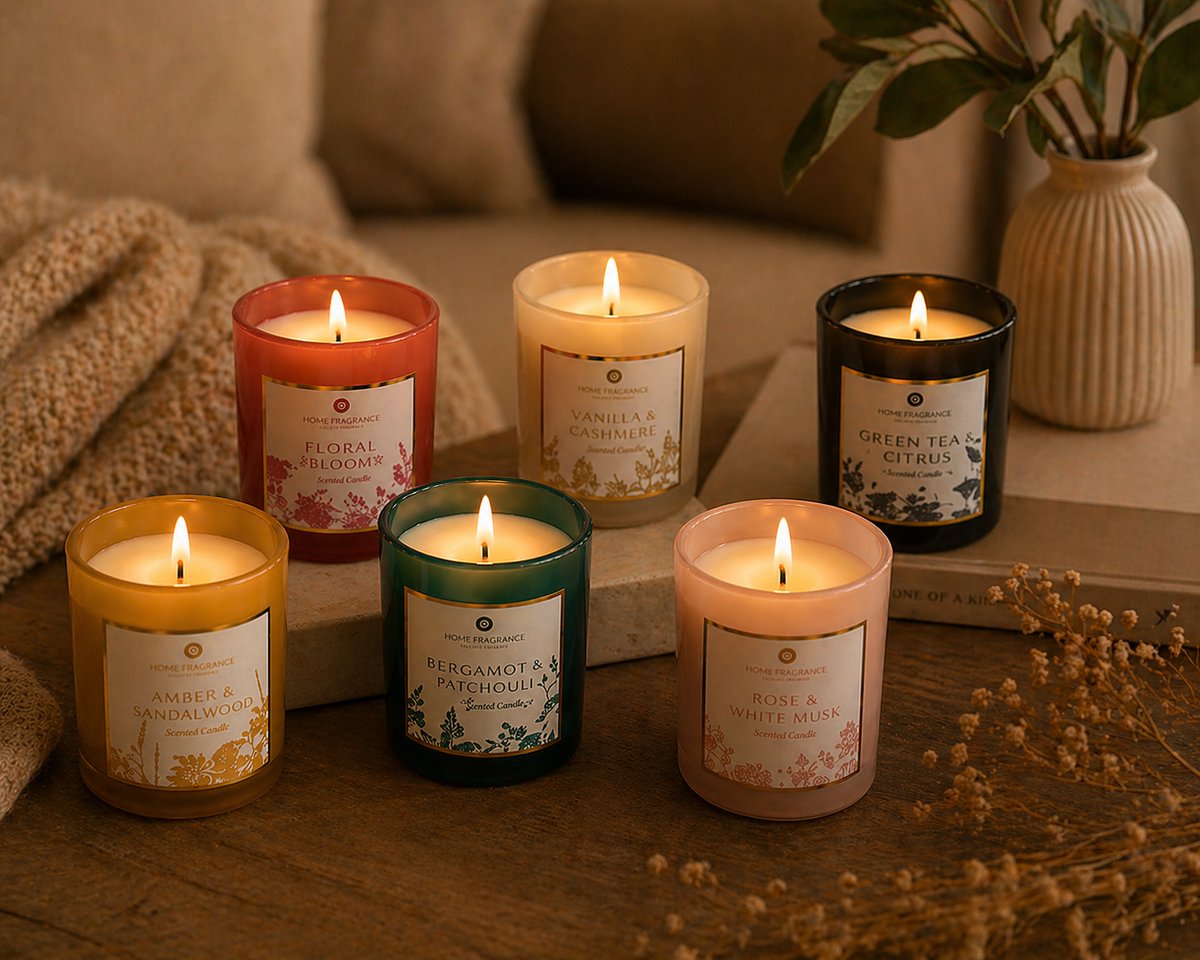 Luxe Geurkaarsen Set van 6 – Cadeauverpakking – Geurkaarsen in Gekleurd Glas – Aromatherapie Kaarsen – Sfeerkaars Cadeauset voor Ontspanning & Interieur — cadeau in Wonen & Interieur - foto 5