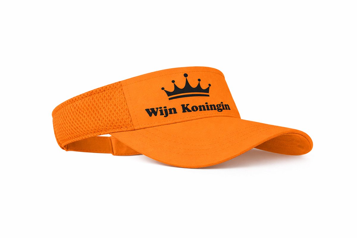 Zonneklep - Oranje - Wijn Koningin - One Size