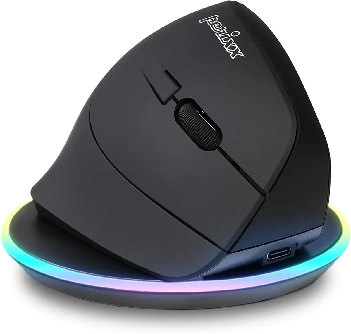 Image of Perixx Perimice-715 II RX NL Ergonomische Verticale Muis – Draadloos – Oplaadbaar – Incl. Charging Pad