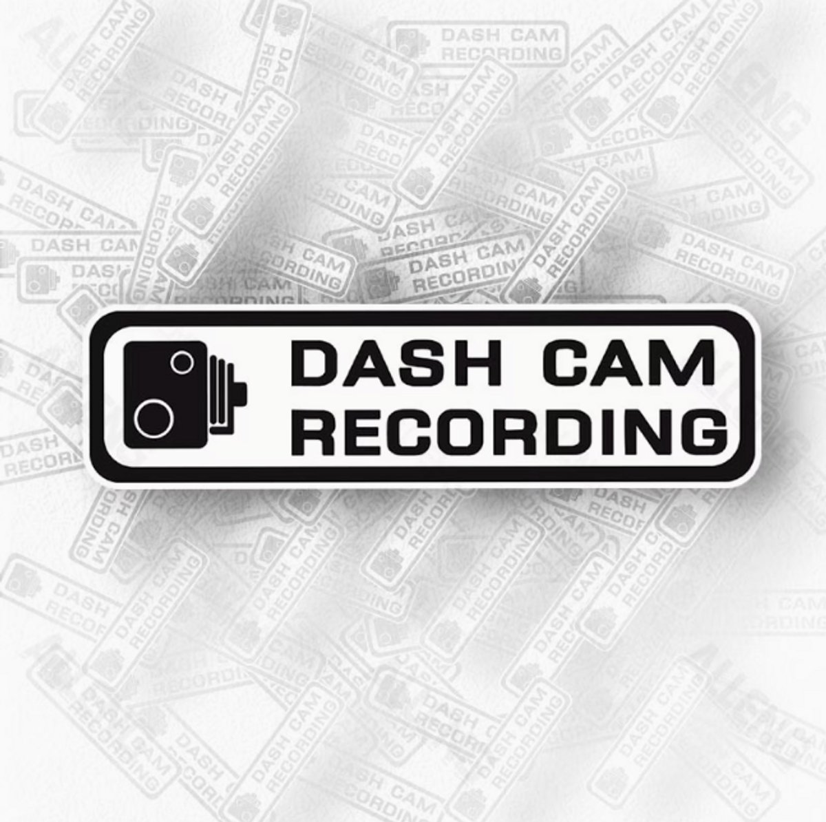Dashcam Sticker Zwart – Camera Opname Waarschuwing – Verhoogt Veiligheid – Auto Sticker – Video Recording – Voor Auto, Motor & Truck – 1 Stuk