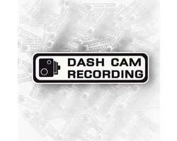 Dashcam Sticker Zwart – Camera Opname Waarschuwing – Verhoogt Veiligheid – Auto Sticker – Video Recording – Voor Auto, Motor & Truck – 1 Stuk