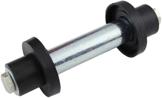 Kruiwagenwiel massief rubber 4.00-8 4.80 met as PU stalen velg 200 kg — afbeelding 3