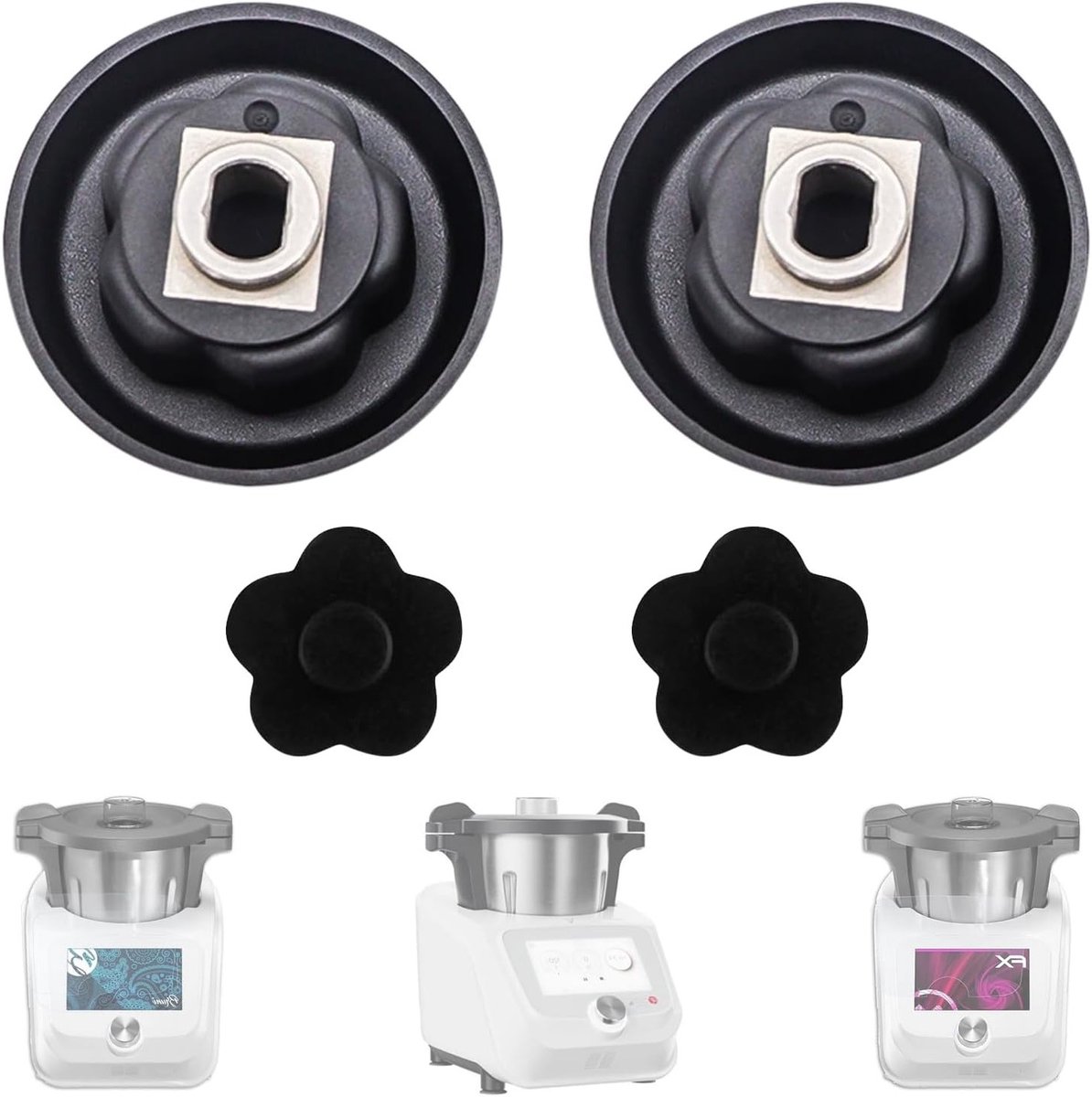 2 stuks koppeling voor keukenmachine, vervangende onderdelen voor aandrijving, clutch en transmissiegidsen voor multifunctionele keukenmachines