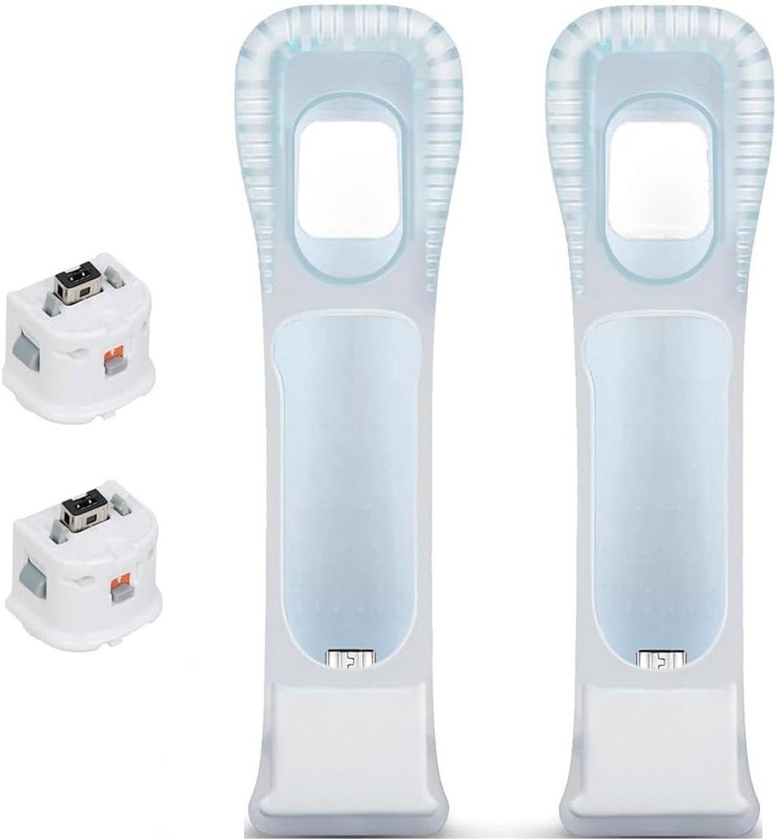 Compatibele Motion Plus Adapters voor Wii Remotes - 2 Stuks met Silicone Bescherming, Spelaccessoires en Verbeterde Gameplay