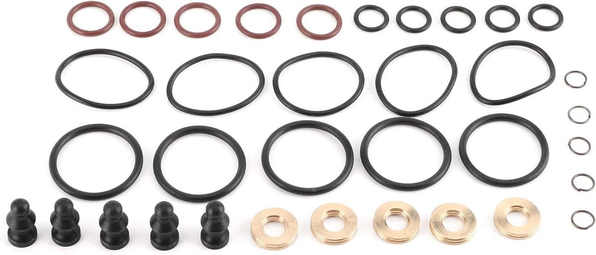 Dailygoods- Brandstofinjector Afdichting 5 Sets - Reparatie Kit - Geschikt voor 1.2l/1.4l/1.9l/2.0l/2.5l TDI Motoren - Corrosiebestendig - Lichtgewicht - Langdurige Prestaties - Injector Afdichtingsset