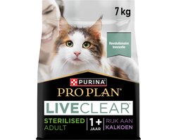 Pro Plan LiveClear Sterilised Adult - Kattenvoer Droogvoer - Kalkoen - 7kg