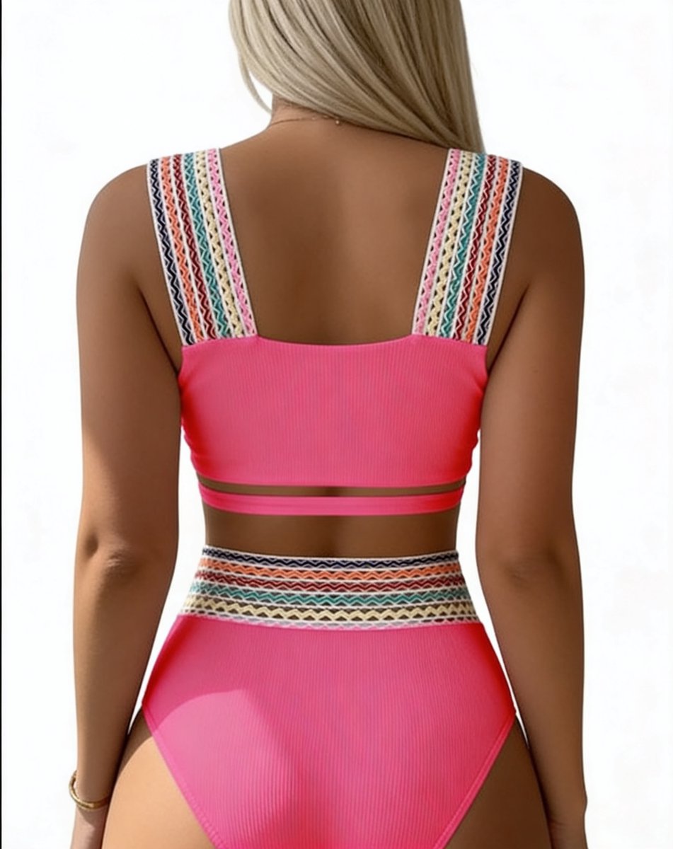 Bikini - Dames - Strandkleding - Zwemkleding - Roze — afbeelding 2