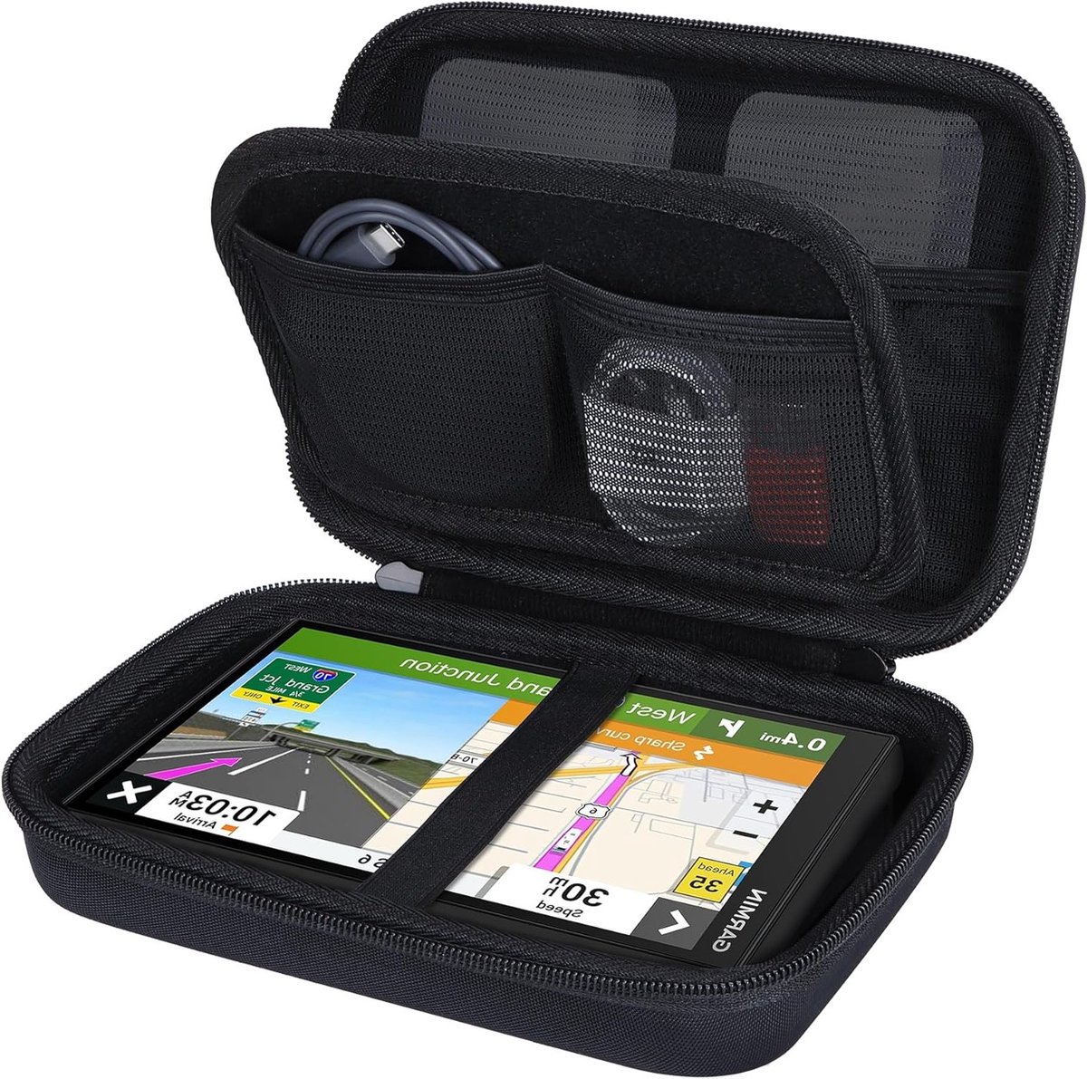 Harde Navigatiehoes - Beschermhoes Etui - Reizen Navigatie - Schokbestendig Stofdicht - 7 Inch Compatibel - Zwart