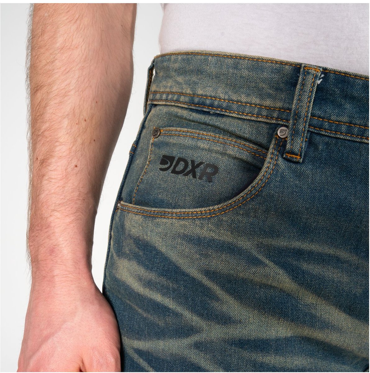 DXR Motorjeans - Badam - Vintage Blauw - XXXL – foto 4