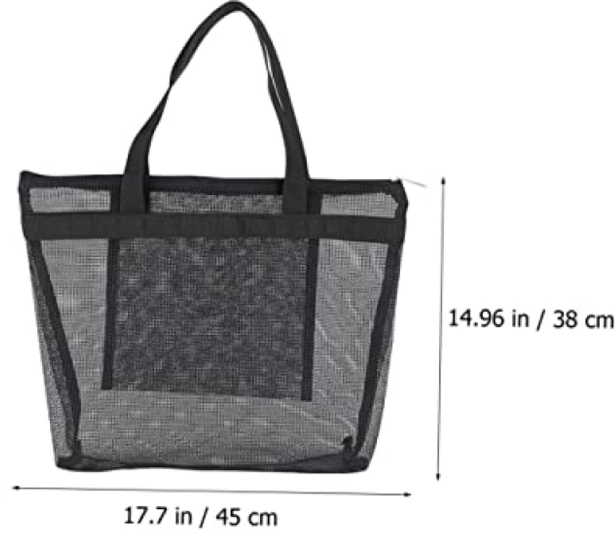 Bad Sauna Tas Organisator - Mesh Douchetas - Outdoor Buitenspeelgoed - Draagtas voor Strand, Fitness, Reizen - 45x38 cm - Zwart thumbnail 6