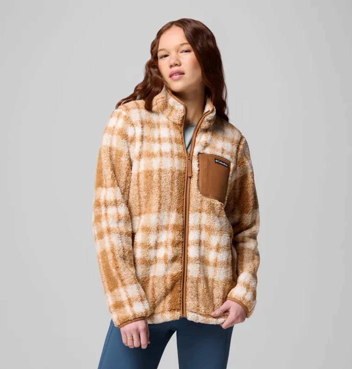 Vest Columbia Women West Bend Print Full Zip II Herringplaid-S Bruin