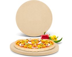 LM Kamado Pizzasteen 24 inch - 38 x 38 cm - Broodbaksteen - BBQ pizzasteen - Knapperige pizza's - BBQ Accessoires