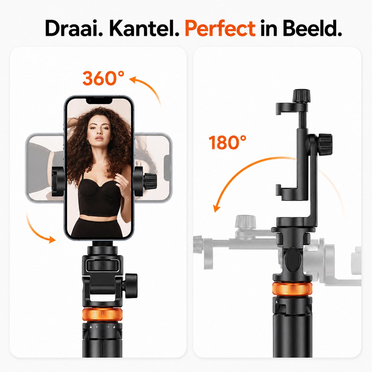 Sounix Telefoon Tripod - tot 158cm thumbnail 5