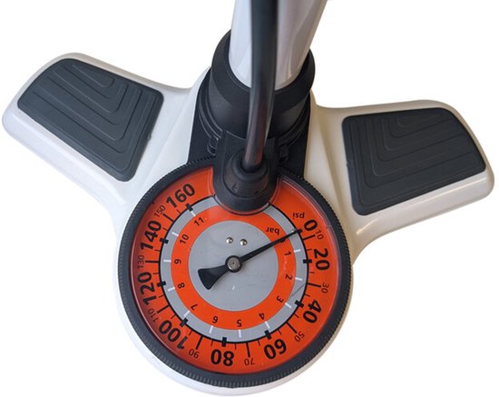 Ventoux Fietspomp Hogedruk 11 Bar Aluminium Wit — afbeelding 2