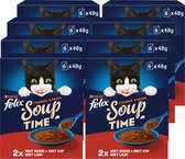 Felix Soup Filets Farm Selectie - Kattenvoer Natvoer - Rund Kip & Lam - 48 x 48 g