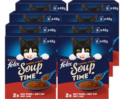 Felix Soup Filets Farm Selectie - Kattenvoer Natvoer - Rund Kip & Lam - 48 x 48 g