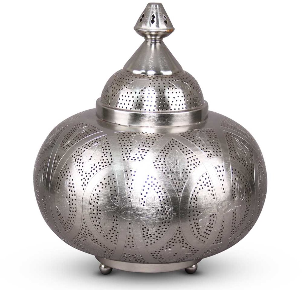 Safaary - Oosterse Tafellamp Chadia Nikkel Goud Ø 33 x 40cm