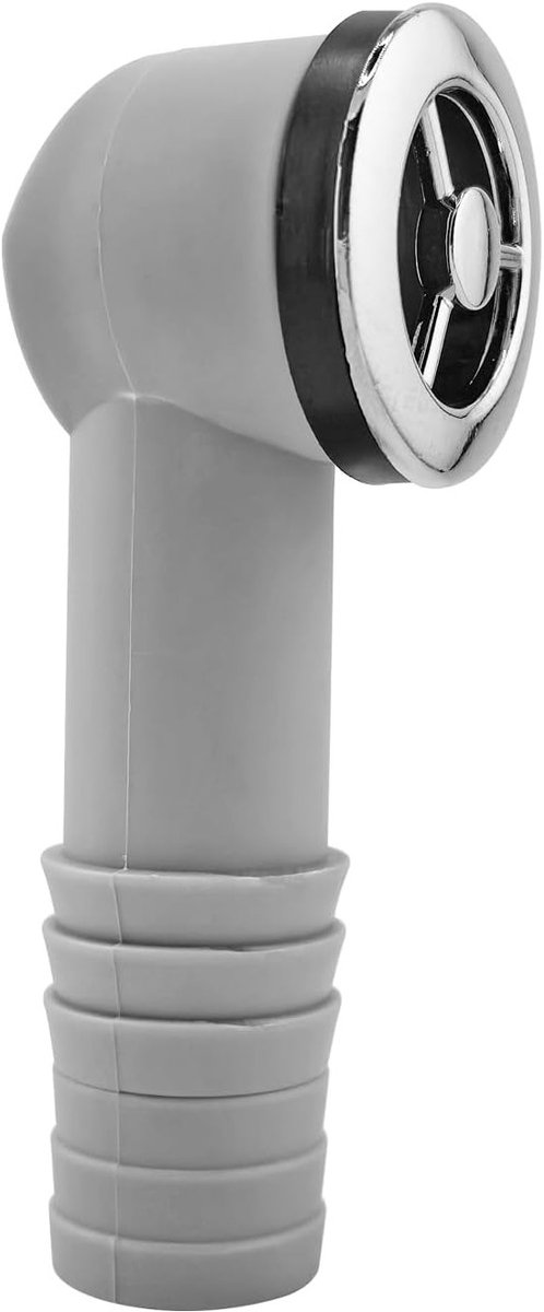 Overloopadapter voor RVS gootstenen, 36 x 36 mm ronde interface, vervanging voor 30-32 mm overloopgaten, eenvoudig te installeren en duurzaam