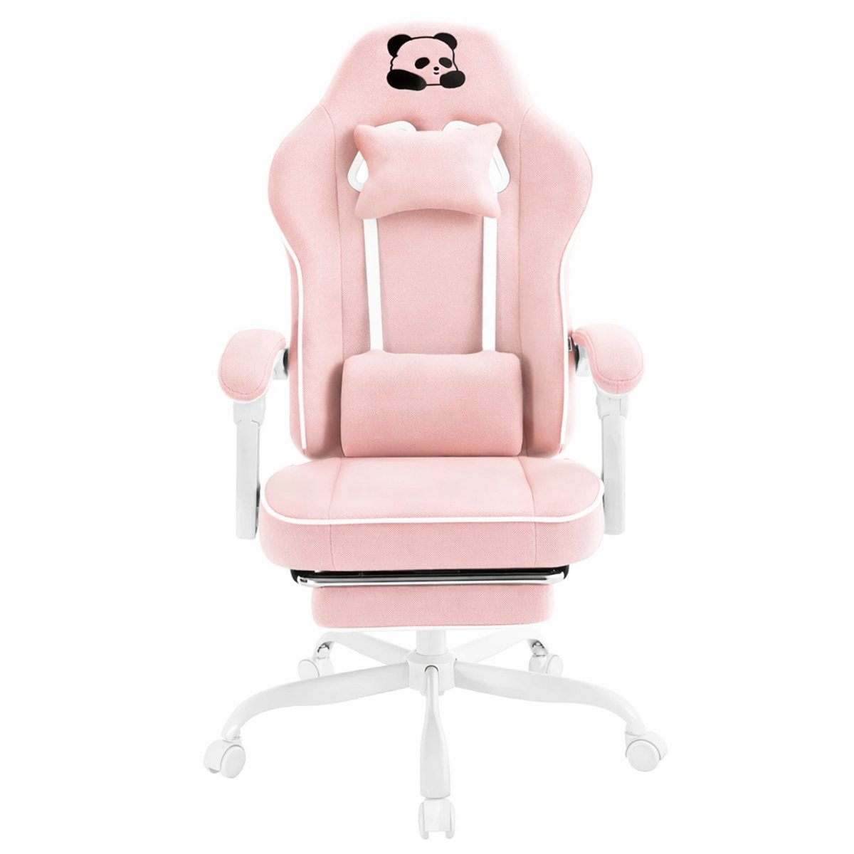 BukkitBow - Ergonomische Gaming Stoel met Brede Zitting en Voetensteun - Roze