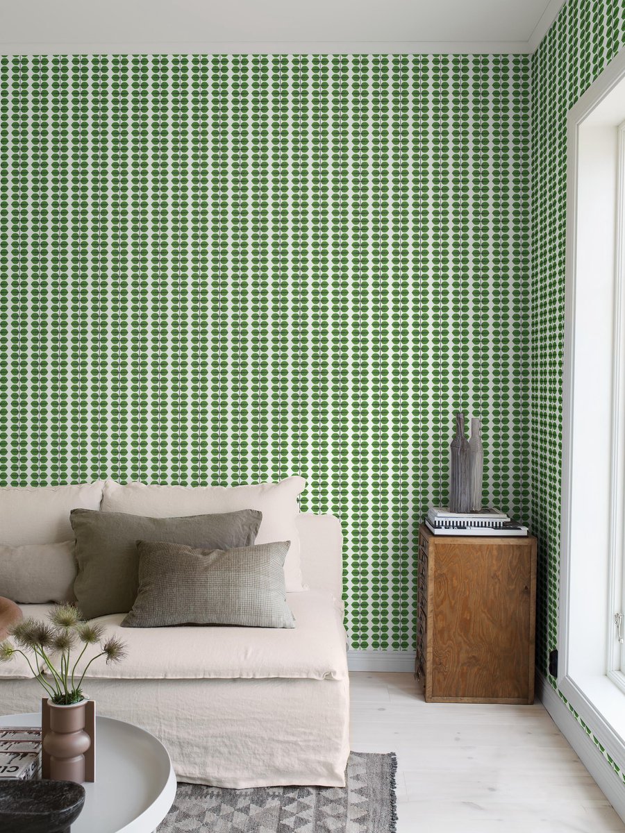 Boråstapeter Vliesbehang 1750 - Scandinavian Designers/Icons - Botanisch Groen - 53cm x 10.05m