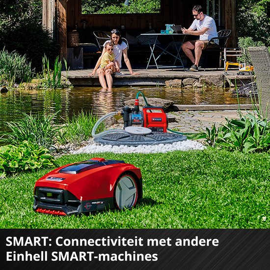 Einhell Accu Robotmaaier FREELEXO SMART 750 LCD+ - Power X-Change - 18 V/Li-ion - Intelligente koppeling - APP-bediening - Aanbevolen gazonoppervlakte: tot 750 m² - Second Area-modus - incl. installatieset van Einhell — afbeelding 5