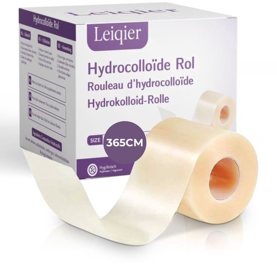 Leiqier Hydrocolloïde Rol 5 cm × 365 cm – Voor Wonden, Blaren & Acne – Pimple Patch - Hydrocolloide Roll Tape