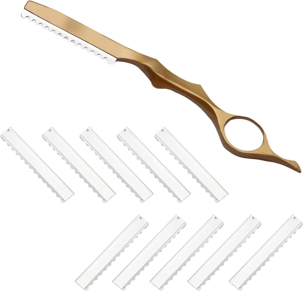 Premium Styling Razor voor Haarstyling en Textureren - Thinner Shaper en Scheermes met 10 Vervangbladen voor Kappers en Thuisgebruik