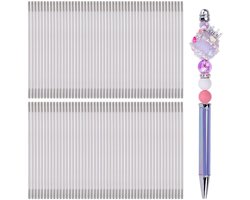 FREEBLOSS 100 Stuks RVS Bead Bars voor DIY Pen en Sleutelhanger Reparatie