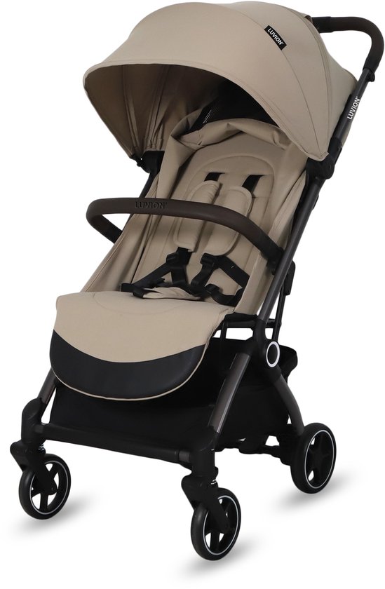 LUVION® Malmö Buggy - Compacte en comfortabele reisbuggy - Inklapbaar - Inclusief Gratis Travel Bag - Beige