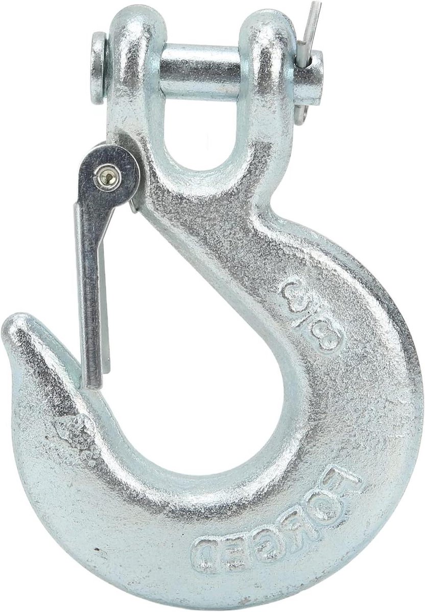 Lierhaak - Gaffelhaak Kraanhaak - Zware Ladingen Vastzetten - Veiligheidsvergrendeling - 3/8 Inch - Zilver