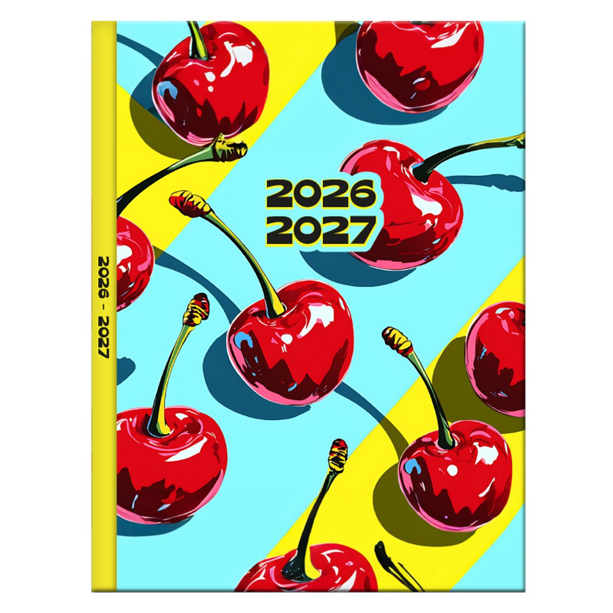 SOHO Agenda - A5 Formaat - 21x14,5cm - Jaar 26/27 - 12 maanden - Augustus t/m Juli - 1 week op 2 pagina's - Harde kaft - Met leeslint - Fresh Cherry