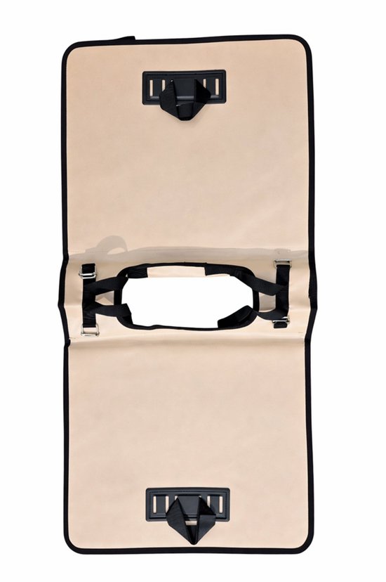 Rieba® Dubbele Fietstas 42 Liter - Electrische fiets - Stadsfiets - Reflectoren - Beige - Waterdicht - Tarpaulin - Universele Bevestiging van Rieba — afbeelding 3