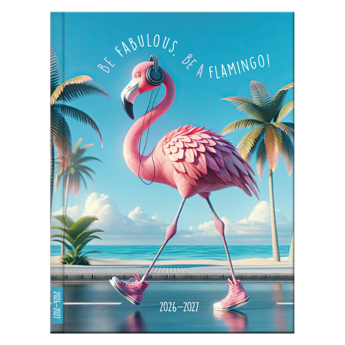 SOHO Agenda - A5 Formaat - 21x14,5cm - Jaar 26/27 - 12 maanden - Augustus t/m Juli - 1 week op 2 pagina's - Harde kaft - Met leeslint - Flamingobeat