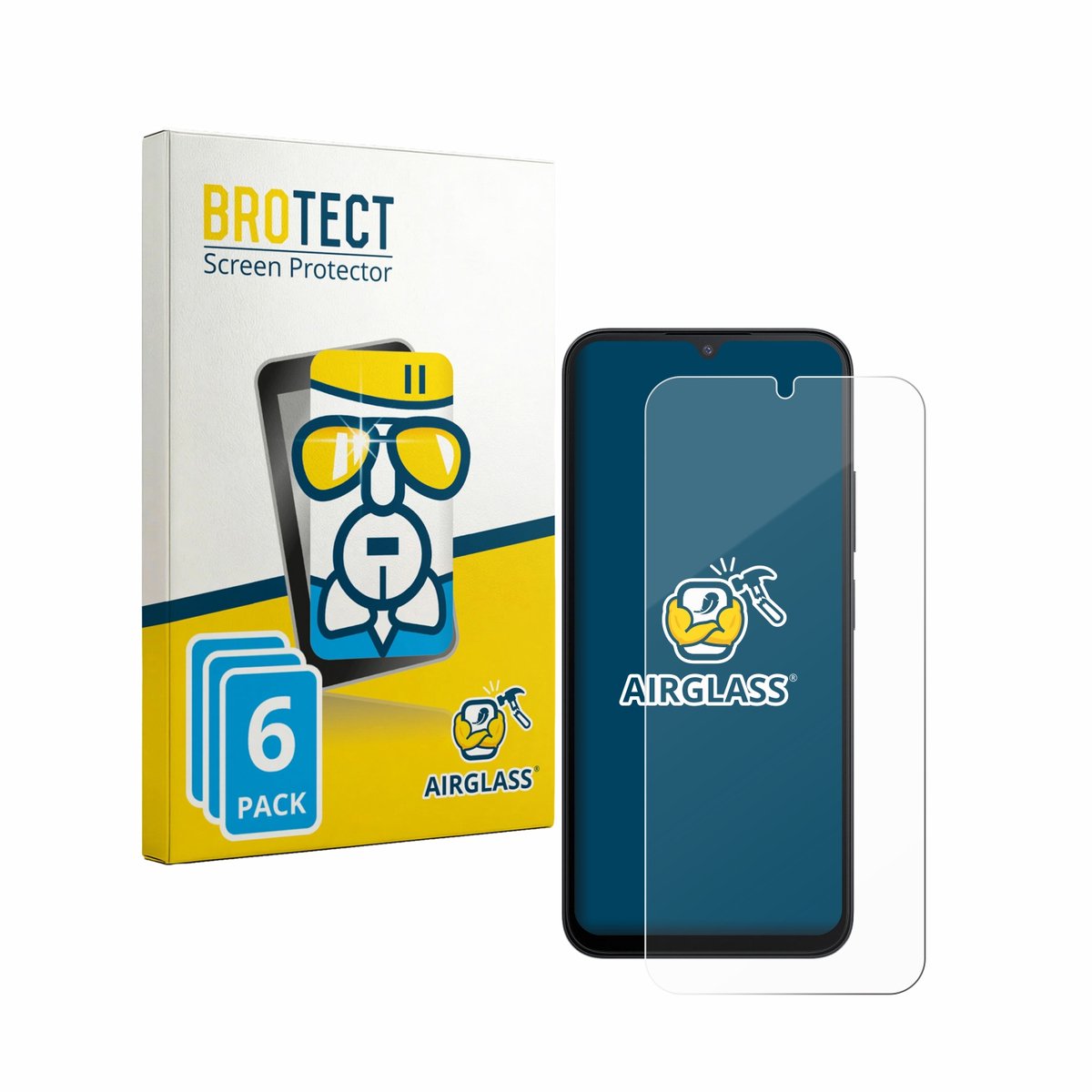 Screenprotector 6 Stuks voor Xiaomi Redmi A7 Pro Beschermglas transparant