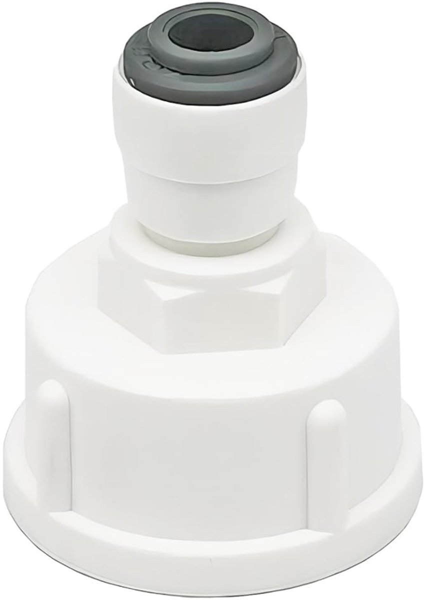 Qrity RO Water Filter Fitting 1/4" naar 3/4" - Double Seal Quick Coupling