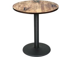 Supfine Bar Table with Central Foot, Dining Table Standing Dining Table for Dining Room, Restaurant, Bistro, MDF (Letters, 70 x 70 x 72 cm)
