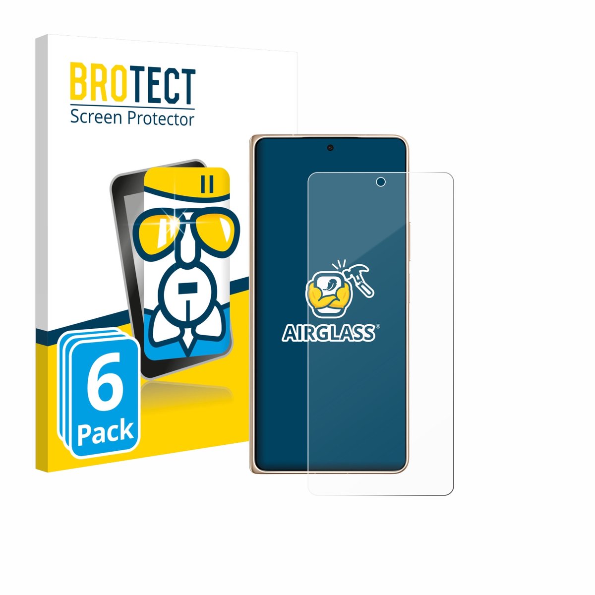 Screenprotector 6 Stuks voor Honor Magic V6 Beschermglas transparant