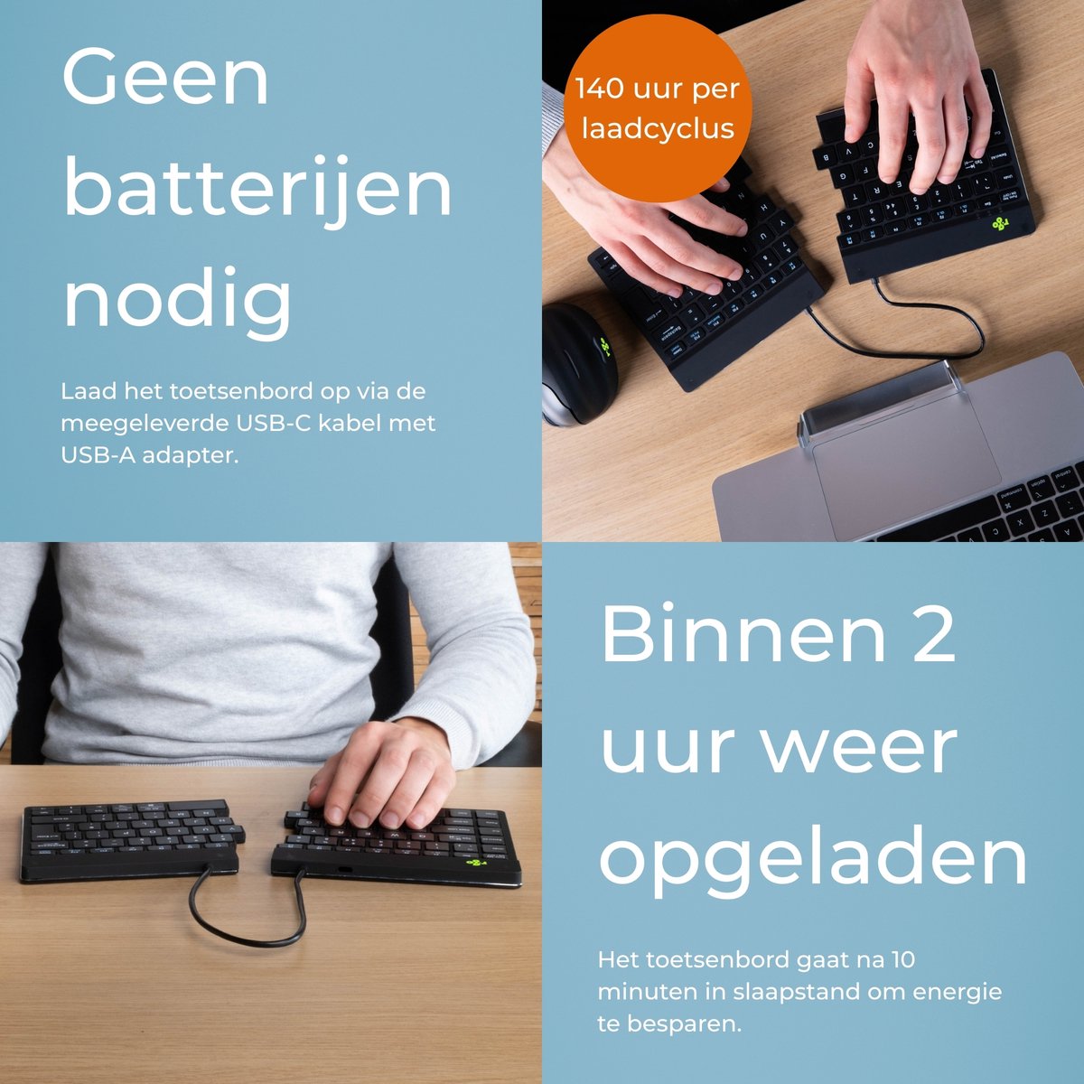 R-Go Split Break - Ergonomisch Toetsenbord Bluetooth thumbnail 6