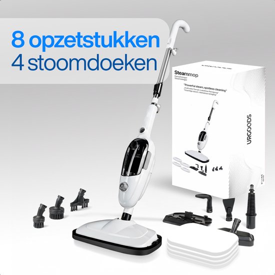 Hoge Druk 2 in 1 Stoomreiniger - Handstomer - Vlekkenreiniger - Met 8 Opzetstukken en 4 Microvezeldoeken - Bank, Vloer, Badkamer en Tapijt Reinigen