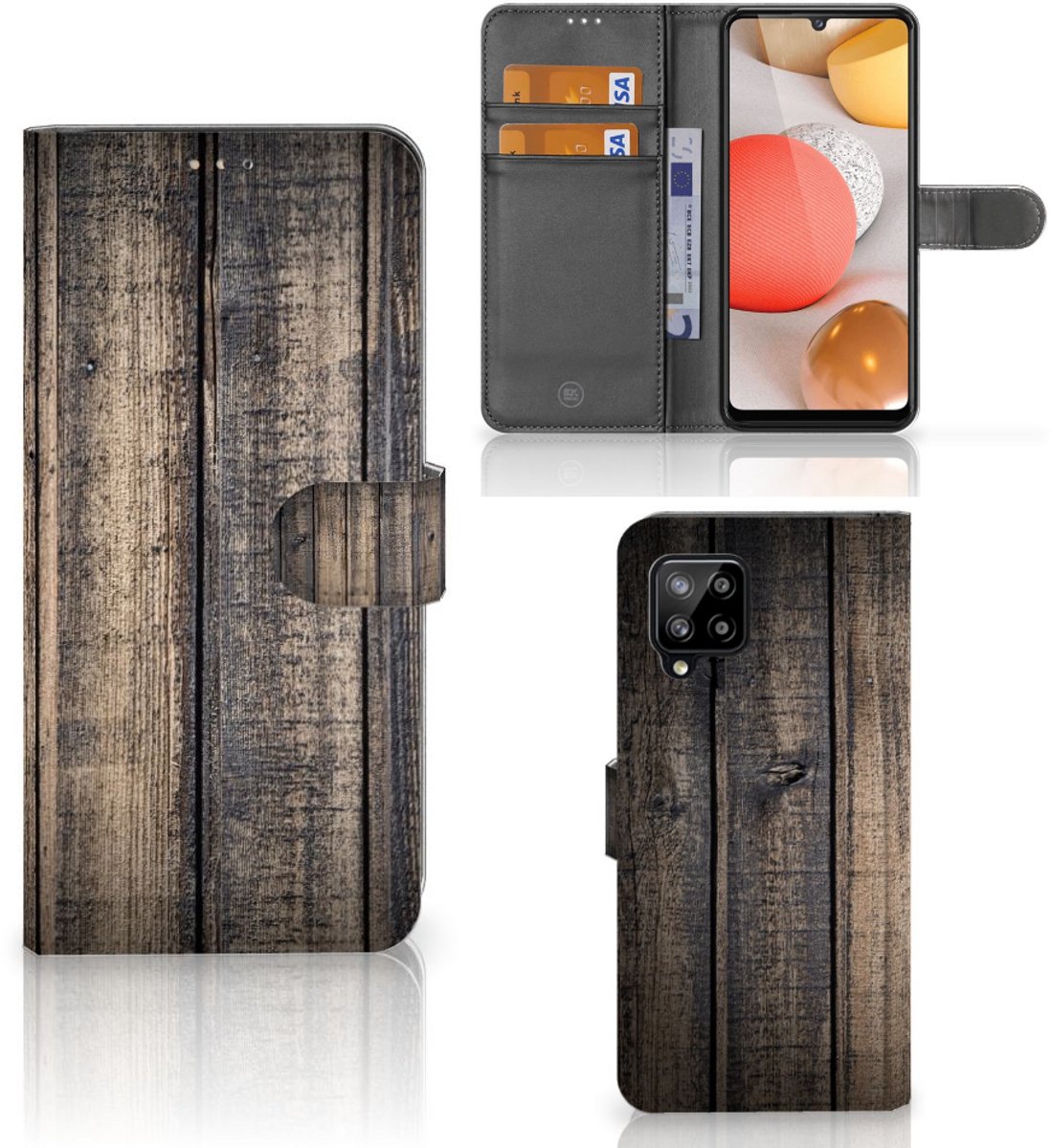 Samsung Galaxy A42 5G Book Style Case Steigerhout