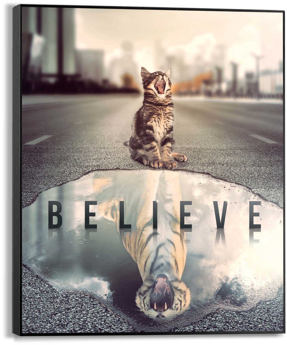 Schilderij Believe - 50 x 40 - Hout - REINDERS