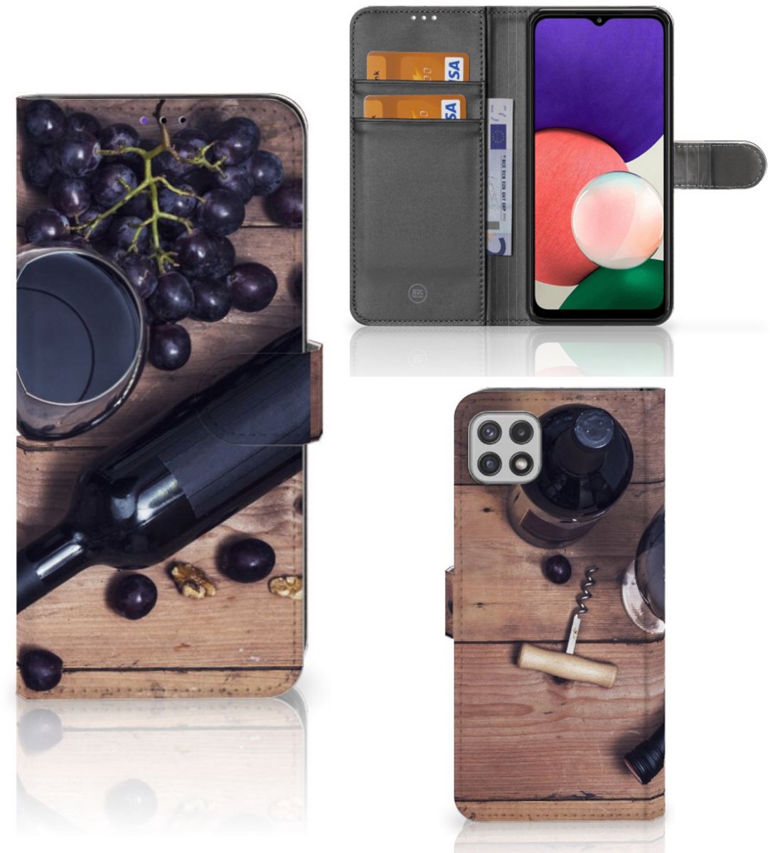 Samsung Galaxy A22 5G Book Cover Wijn