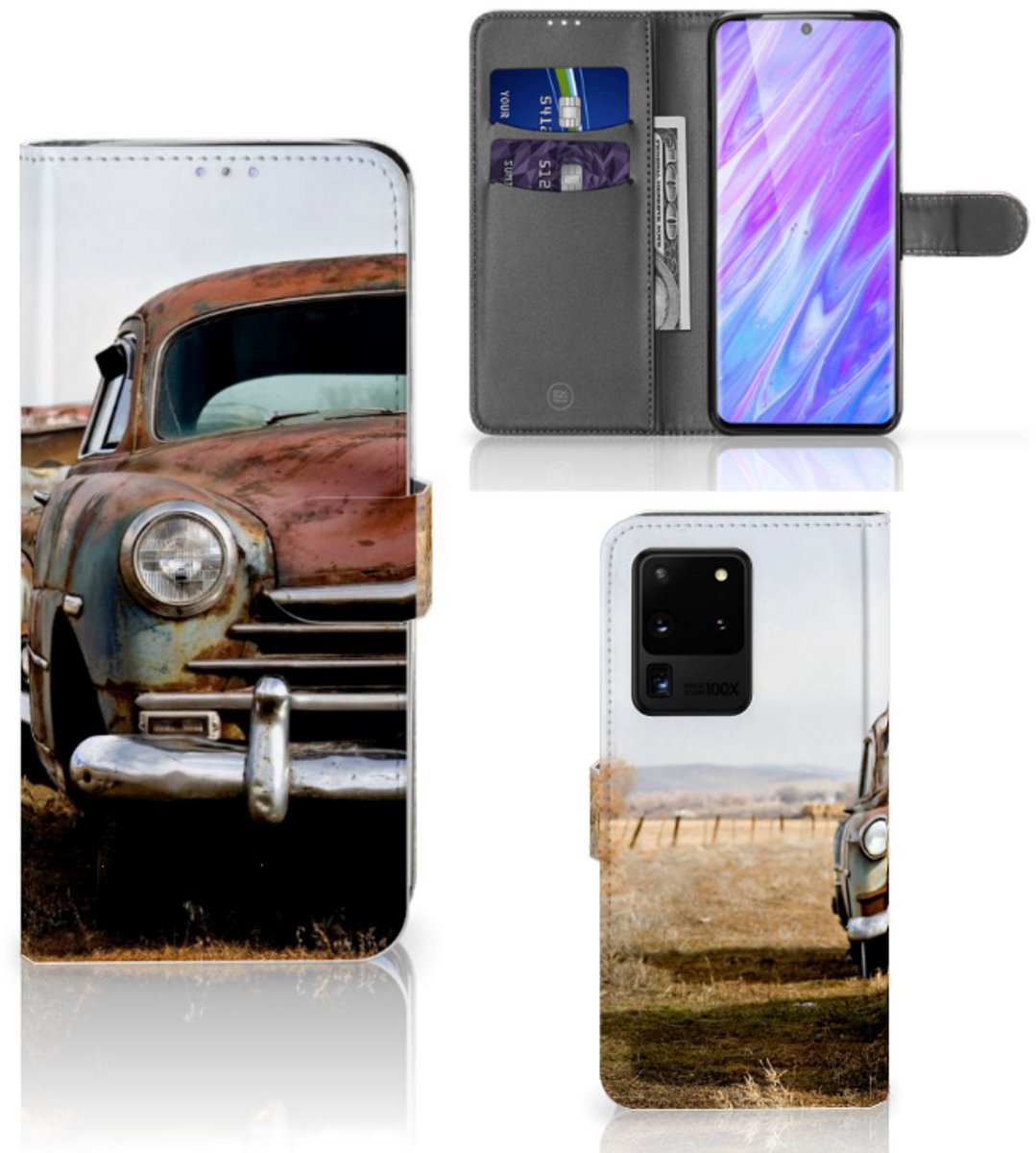 Samsung Galaxy S20 Ultra Telefoonhoesje met foto Vintage Auto